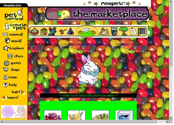 Halloween neopets shop layouts